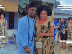 Lady becomes first to marry in her family After 53 years
